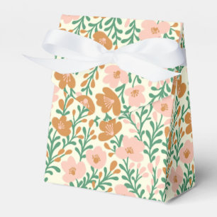 Wildflower Vines Elegant Pink Blooms Floral Custom Favor Box