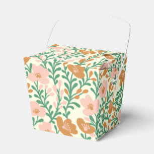 Wildflower Vines Pink Blooms Floral Elegant Custom Favor Box