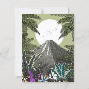 Wildflower Volcano Mountain Postcard