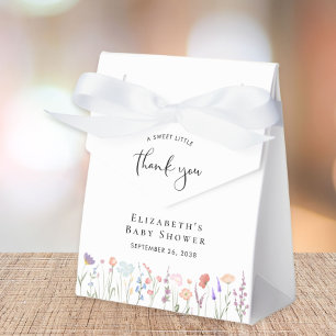 Wildflower Watercolor Baby Shower Thank You Favor Box