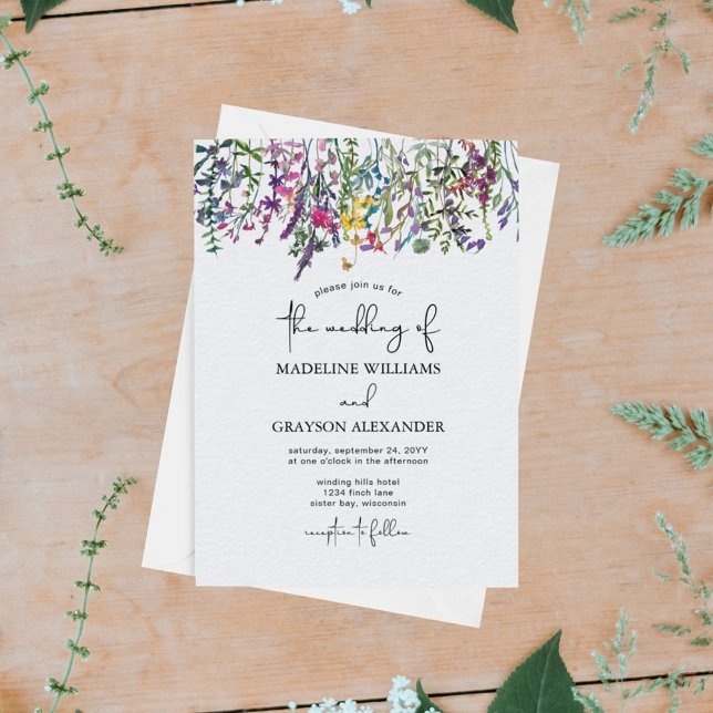 Wildflower Watercolor Floral  Invitation (Creator Uploaded)