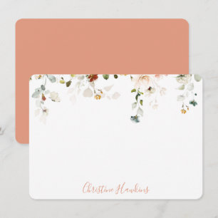 Wildflower Watercolor Pretty Floral Personalized N Card