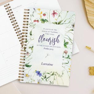 Wildflower Watercolor Scripture Personalized Planner