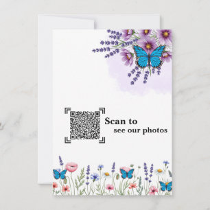 Wildflower Watercolor Wedding Thank You Card Ele