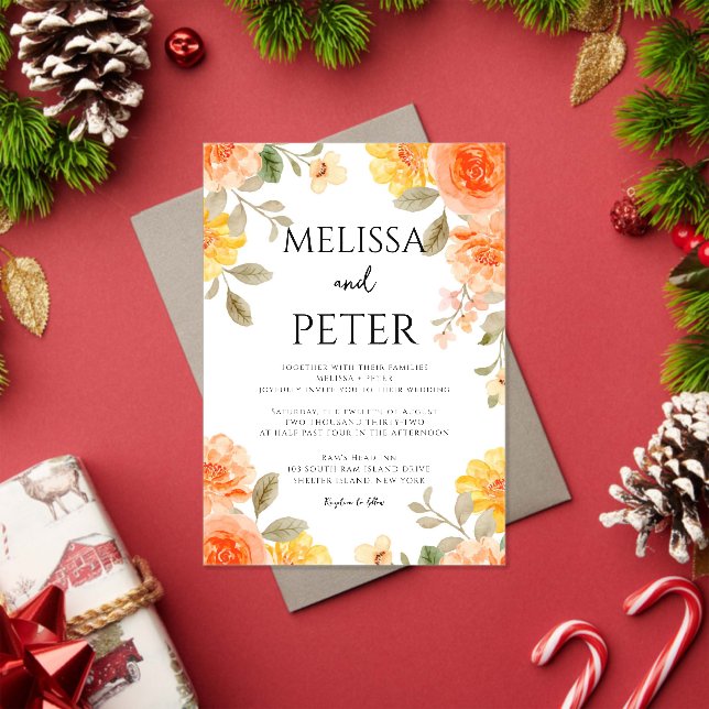 Wildflower Wedding Acrylic Invitations (Insitu (Holiday))