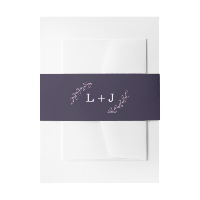 Wildflower Wedding Belly Bands Invitation Belly Band (Front Example)