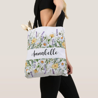 Wildflower wedding Bridesmaid Gift Floral Tote Bag