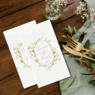 Wildflower Wedding Dinner Napkin