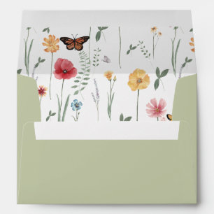 Wildflower Wedding Envelope Liner Set