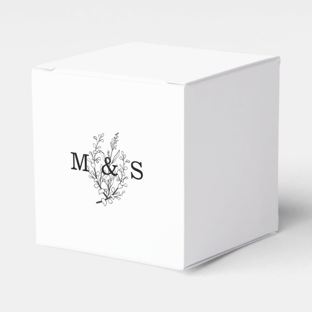 Wildflower Wedding  Favor Box (Front Side)