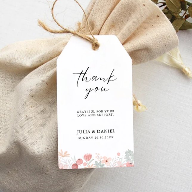 Wildflower Wedding Favour Tag Template, (Wildflower Wedding Favor Tag Template,)