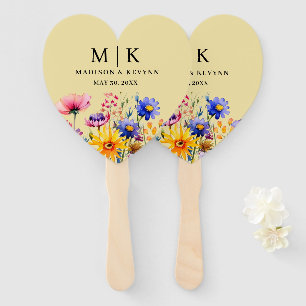  Wildflower Wedding Hand Fan