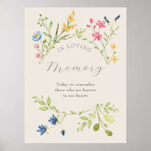 Wildflower Wedding In Loving Memory Poster