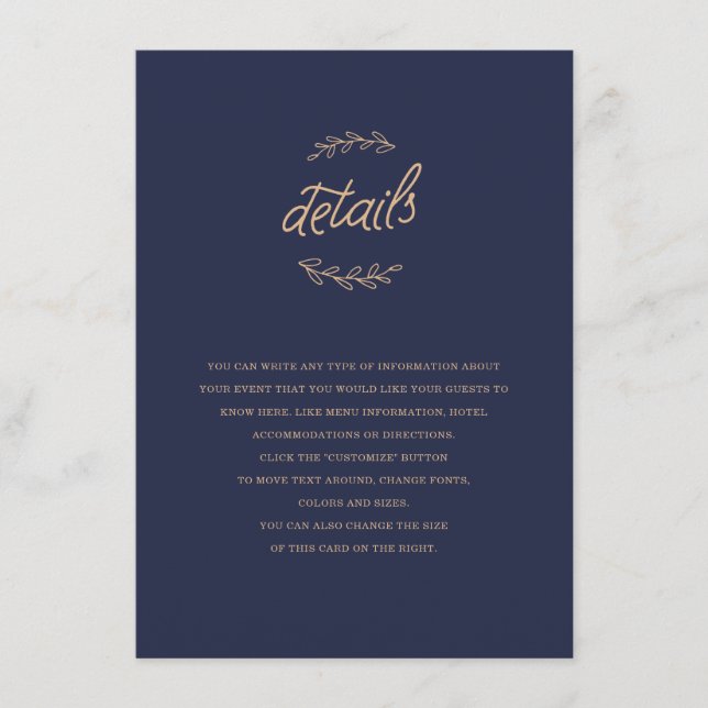 Wildflower Wedding Insert (Front)