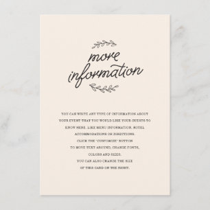 Wildflower Wedding Insert