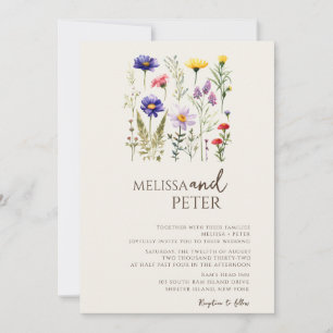 Wildflower Wedding  Invitation