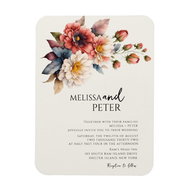  Wildflower  Wedding  Magnet (Vertical)