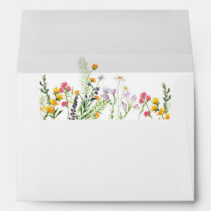 Wildflower Wedding Personalized Envelope