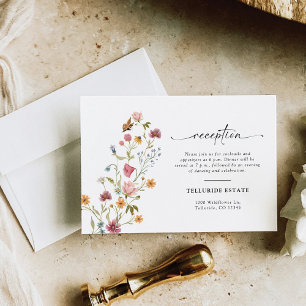 Wildflower Wedding Reception Enclosure Card