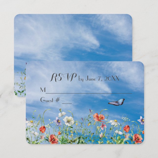 Wildflower Wedding RSVP (Front/Back)
