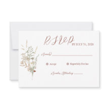 Wildflower Wedding RSVP Card