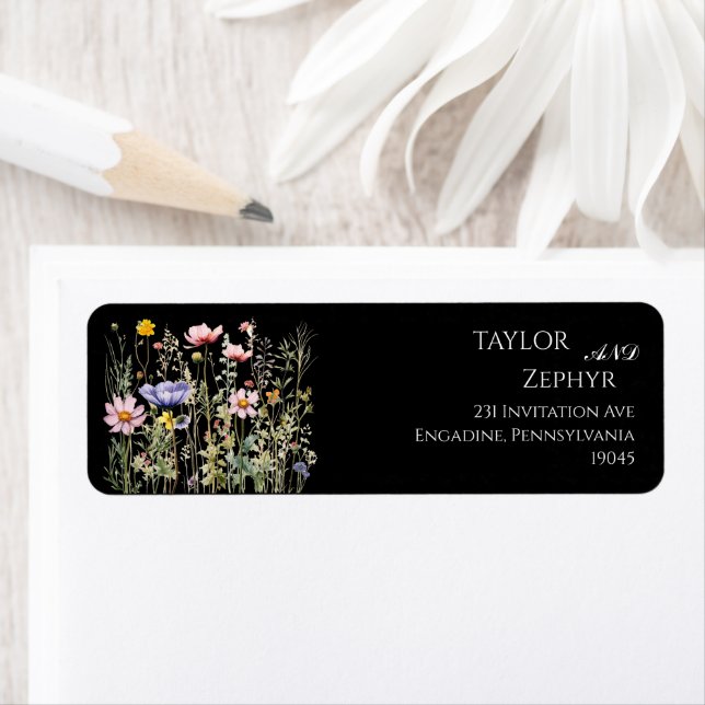 Wildflower  Wedding RSVP Return Address  (Insitu)