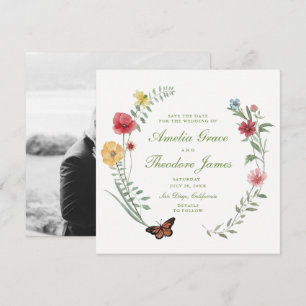 Wildflower Wedding Save the Date Invitation