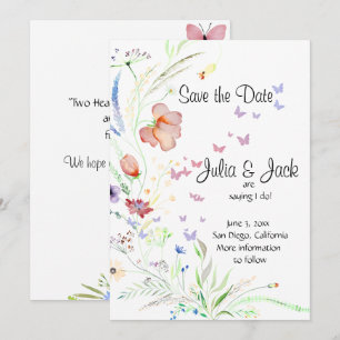 Wildflower Wedding Save the Date Invitation
