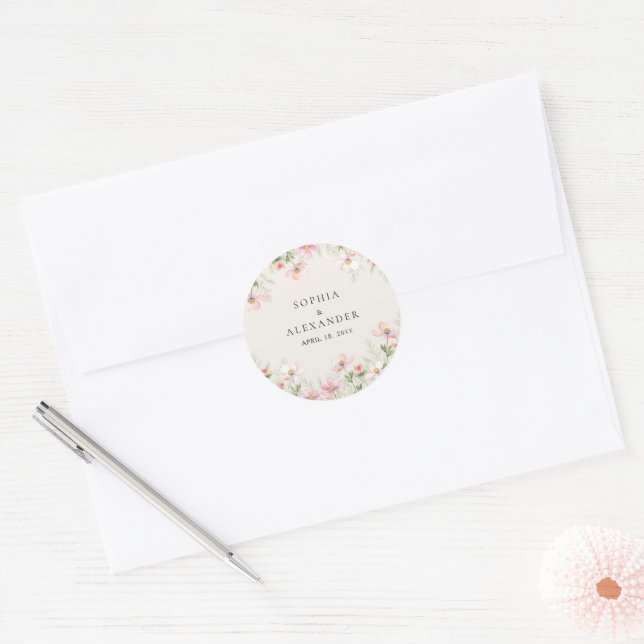 Wildflower Wedding Stickers (Envelope)