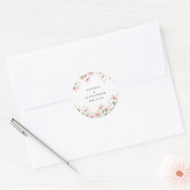 Wildflower Wedding Stickers (Envelope)