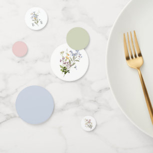 Wildflower Wedding Table Confetti Floral Whimsical