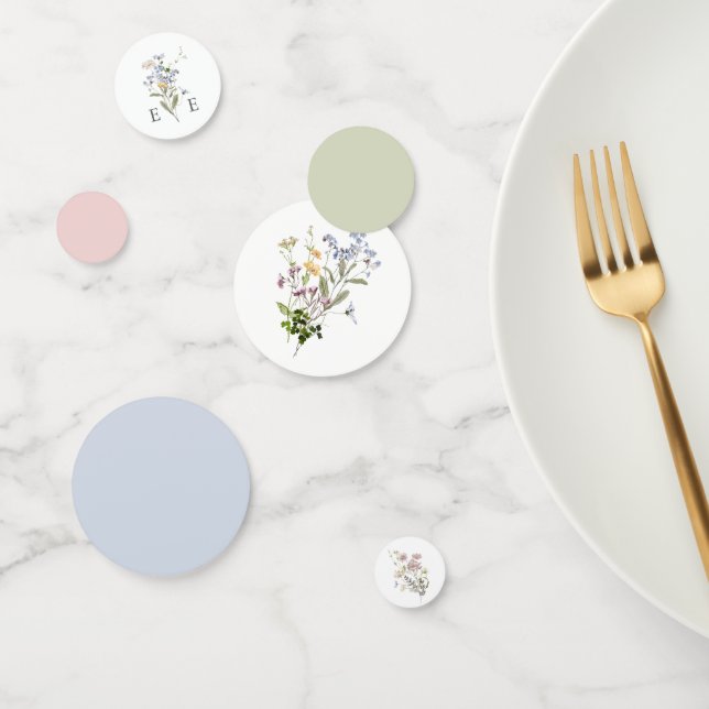 Wildflower Wedding Table Confetti Floral Whimsical (Group)