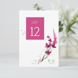 Wildflower Wedding Table No. Fuchsia ID954 Invitation