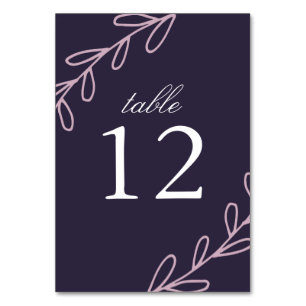 Wildflower Wedding Table Number