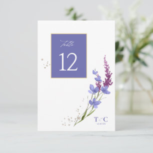 Wildflower Wedding Texture Table No. Peri ID954 Invitation