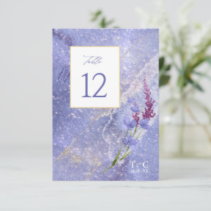 Wildflower Wedding Texture Table No. Peri ID95 Invitation