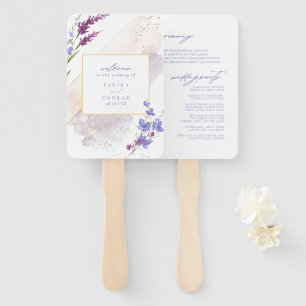 Wildflower Wedding Watercolor Ceremony Peri ID954 Hand Fan