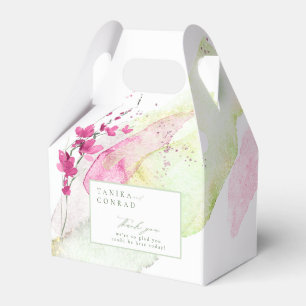 Wildflower Wedding Watercolor Thank You Fsia ID954 Favor Box