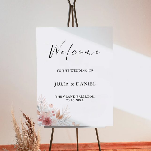 Wildflower Wedding Welcome Sign (Wildflower Wedding Welcome Sign)