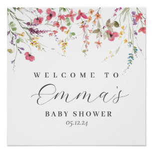 Wildflower welcome sign, wildflower poster tapestr