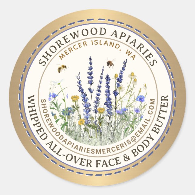 WILDFLOWER WHIPPED BODY BUTTER PRODUCT LABEL  (Front)
