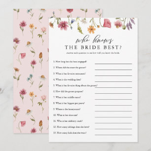 Wildflower Who Knows The Bride Best Digital Invitation