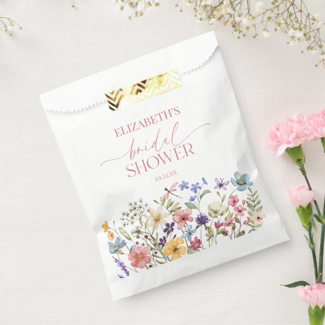 Wildflower Wild Flower Floral Bridal Shower Favour Bag (Sealed)