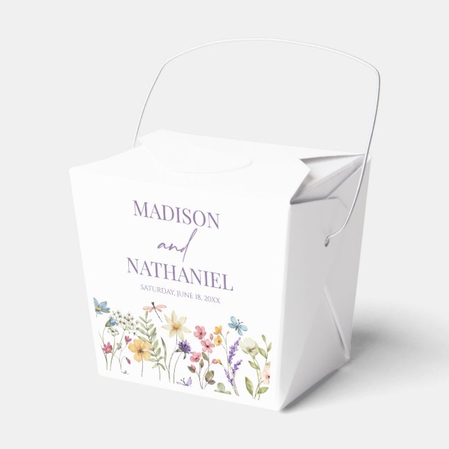 Wildflower Wild Flower Floral Garden Wedding Favor Box (Front Side)