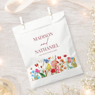 Wildflower Wild Flower Floral Garden Wedding Favour Bag