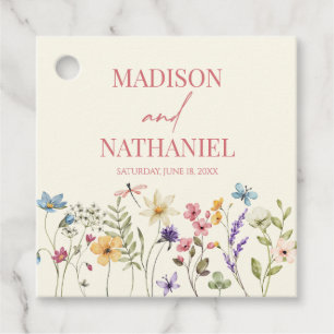 Wildflower Wild Flower Floral Garden Wedding Favour Tags