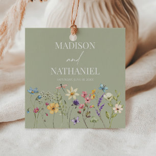 Wildflower Wild Flower Floral Garden Wedding Favour Tags