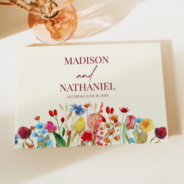 Wildflower Wild Flower Floral Garden Wedding Guest Book (Creator Uploaded)