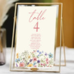 Wildflower Wild Flowers Floral Garden Wedding Table Number<br><div class="desc">This is a Wildflower Wild Flowers Floral Garden Wedding Table Number w/ Names!</div>
