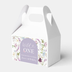 Wildflower Wild ONE Butterfly Garden Party Gable Favor Box